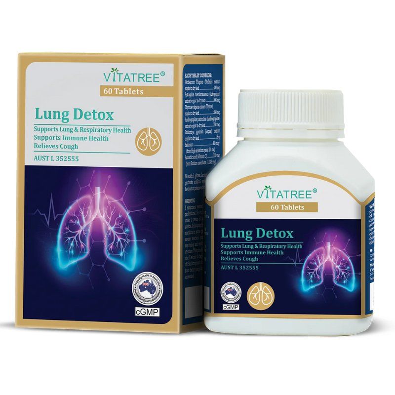 Viên uống Vitatree Lung Detox thải độc phổi, bổ phổi 60 viên Úc