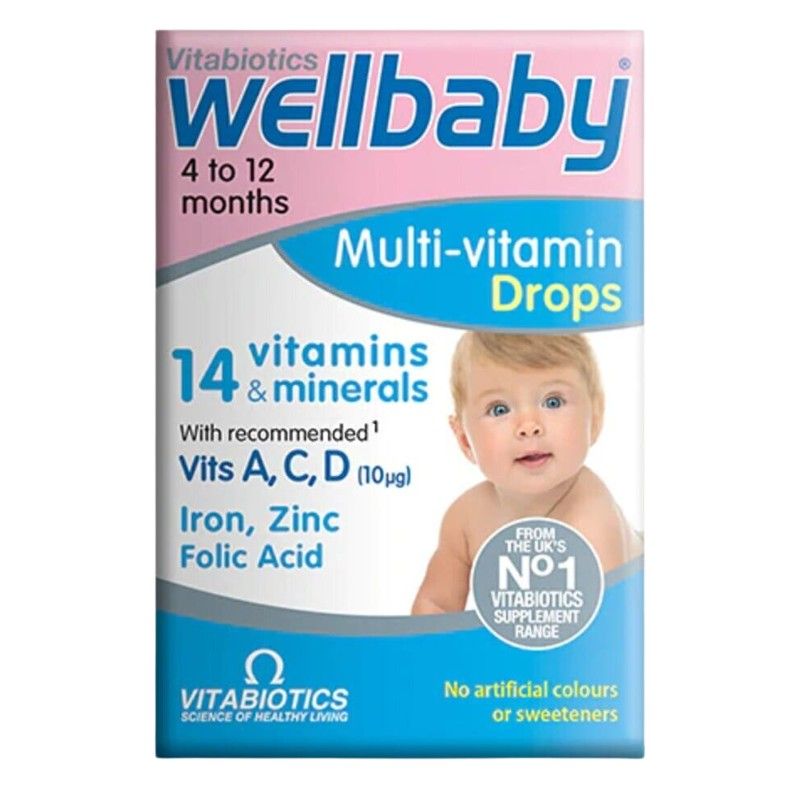 Vitamin tổng hợp Wellbaby Multi-vitamin Drops cho bé 4-12 tháng tuổi (30ml)