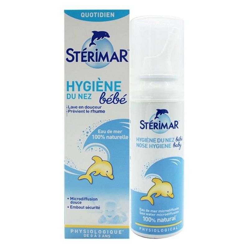 Xịt muối biển Sterimar cá heo vàng vệ sinh cho bé 0-3 tuổi (100ml) Pháp