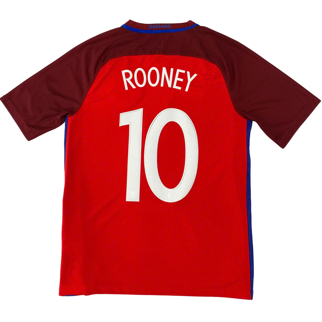 ÁO BÓNG ĐÁ TUYỂN ANH 2016/17 CHÍNH HÃNG SÂN KHÁCH FAN ROONEY #10 - M (ÂU)