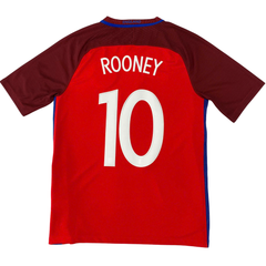 ÁO BÓNG ĐÁ TUYỂN ANH 2016/17 CHÍNH HÃNG SÂN KHÁCH FAN ROONEY #10 - M (ÂU)