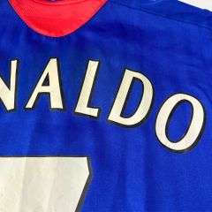 ÁO BÓNG ĐÁ MANCHESTER UNITED 2005/06 CHÍNH HÃNG SÂN KHÁCH XANH RONALDO #7 - M (ÂU)