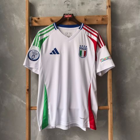 ÁO ĐẤU TUYỂN ITALY 2024/25 HÀNG THÁI SÂN KHÁCH TRẮNG FAN