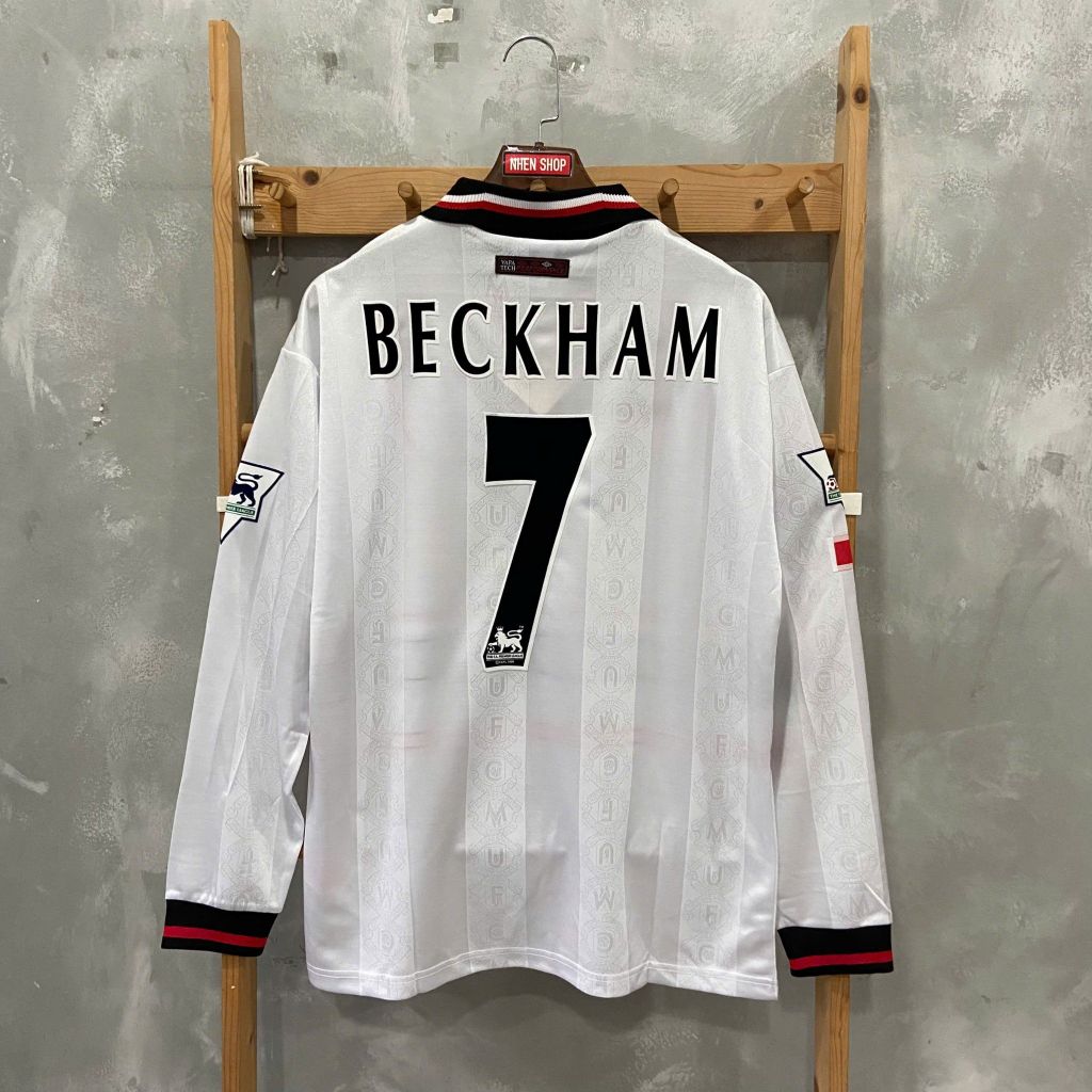 ÁO ĐẤU MANCHESTER UNITED 1997/99 RETRO HÀNG THÁI SÂN KHÁCH TRẮNG TAY DÀI