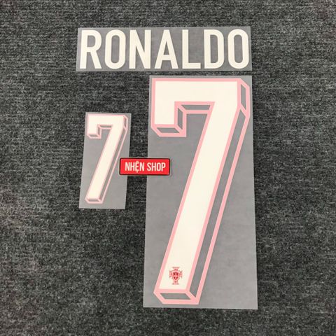 [AUTHENTIC - CHÍNH HÃNG] NAMESET RONALDO #7 PORTUGAL SÂN NHÀ 2024-25