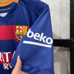 ÁO ĐẤU BARCELONA 2015/16 RETRO HÀNG THÁI SÂN NHÀ ĐỎ PHỐI XANH