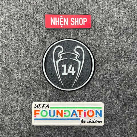 [AUTHENTIC - CHÍNH HÃNG] SET PATCH CHAMPION LEAGUE WINNER NO.14 - REAL MADRID 2022/23