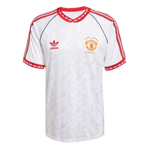ÁO BÓNG ĐÁ MANCHESTER UNITED 1991 SÂN KHÁCH TRẮNG CHÍNH HÃNG JF0376