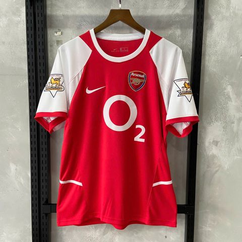 ÁO ĐẤU ARSENAL 2002/04 RETRO HÀNG THÁI SÂN NHÀ ĐỎ