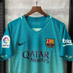 ÁO ĐẤU BARCELONA 2016/17 RETRO HÀNG THÁI SÂN KHÁCH THỨ BA XANH