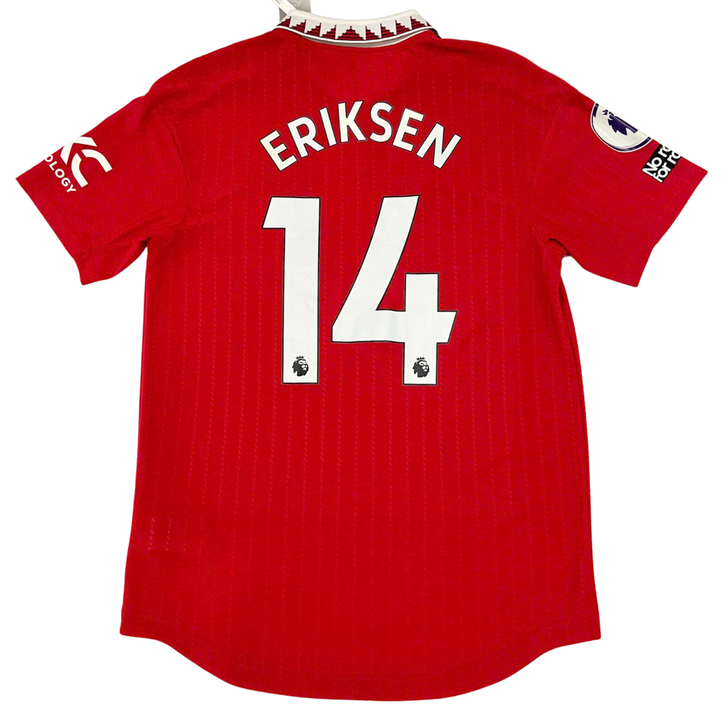 ÁO ĐẤU MUFC 22/23 CHÍNH HÃNG PLAYER HOME - ERIKSEN #14 - H13889 - SIZE M ÂU