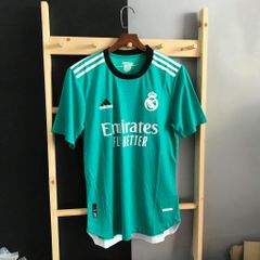 ÁO ĐẤU REAL MADRID SÂN KHÁCH XANH NGỌC PLAYER 2021-2022