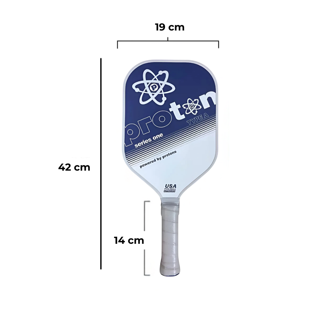 VỢT PICKLEBALL PROTON SERIES ONE - TYPE A - TOURNAMENT ELONGATED XÁM XANH