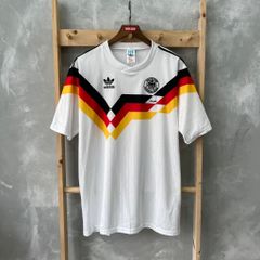 ÁO ĐẤU TUYỂN ĐỨC 1990 RETRO HÀNG THÁI SÂN NHÀ TRẮNG