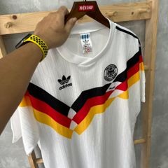 ÁO ĐẤU TUYỂN ĐỨC 1990 RETRO HÀNG THÁI SÂN NHÀ TRẮNG