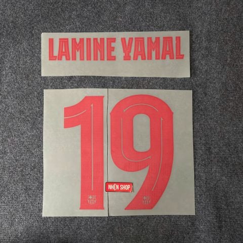 NAMESET LAMINE YAMAL 19 AUTHENTIC BARCELONA SÂN KHÁCH ĐEN 2024/25 UCL