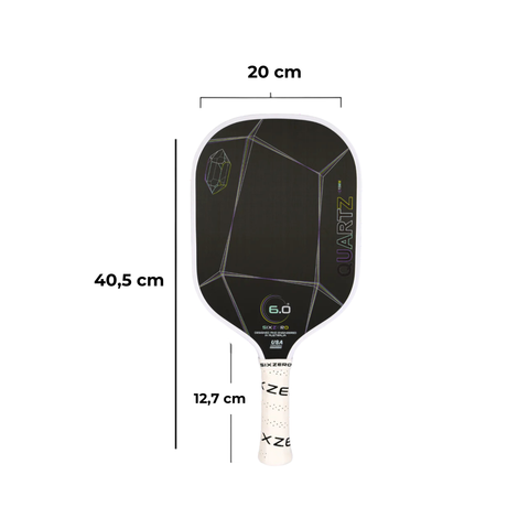 VỢT PICKLEBALL SIX ZERO QUARTZ - CRYSTAL TRẮNG