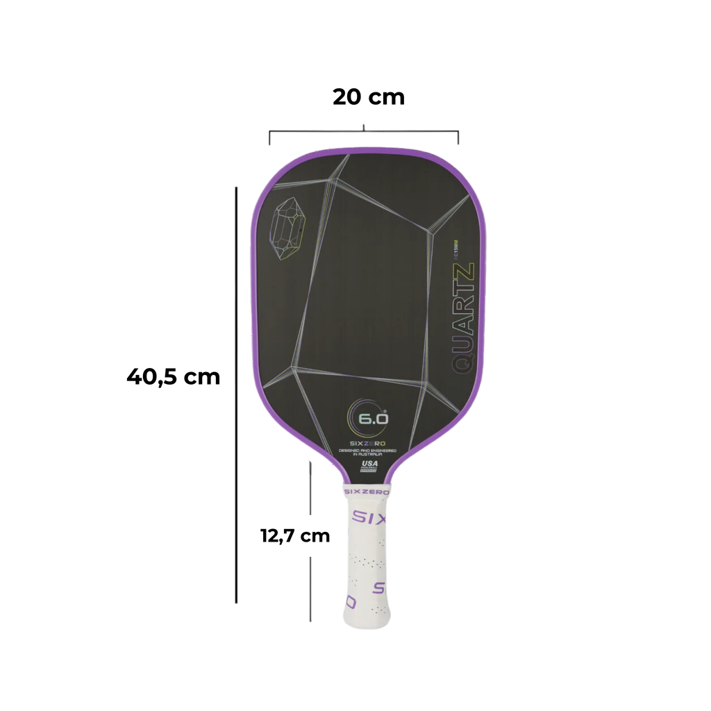 VỢT PICKLEBALL SIX ZERO QUARTZ - AMETHYST TÍM