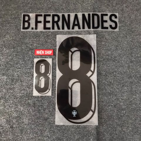 [AUTHENTIC - CHÍNH HÃNG] NAMESET B.FERNANDES #8 PORTUGAL SÂN KHÁCH 2024-25