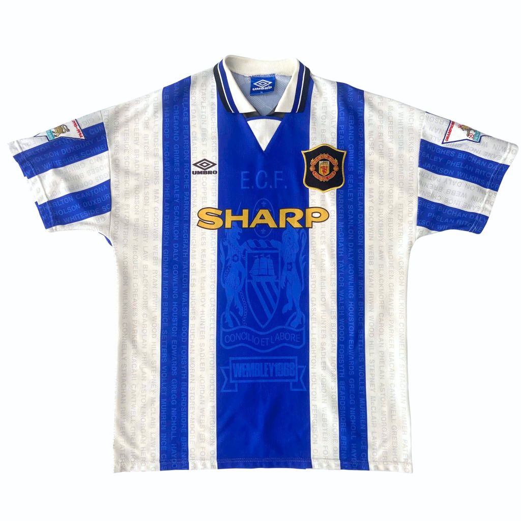 ÁO BÓNG ĐÁ MANCHESTER UNITED RETRO 1994/96 CHÍNH HÃNG SÂN KHÁCH CANTONA #7 - SIZE XL (US)