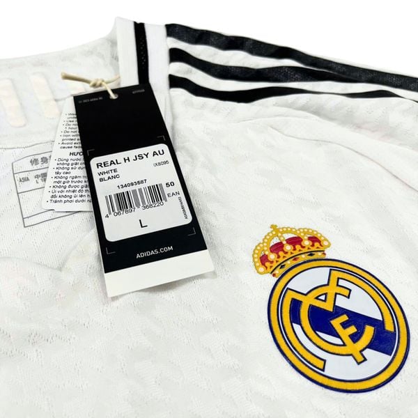 ÁO BÓNG ĐÁ REAL MADRID 2024/25 CHÍNH HÃNG SÂN NHÀ BẢN PLAYER -  IX8095