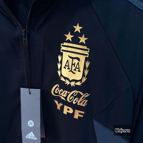 ÁO KHOÁC GIÓ ARGENTINA ĐEN 3 SAO VÀNG VÔ ĐỊCH WC 2022