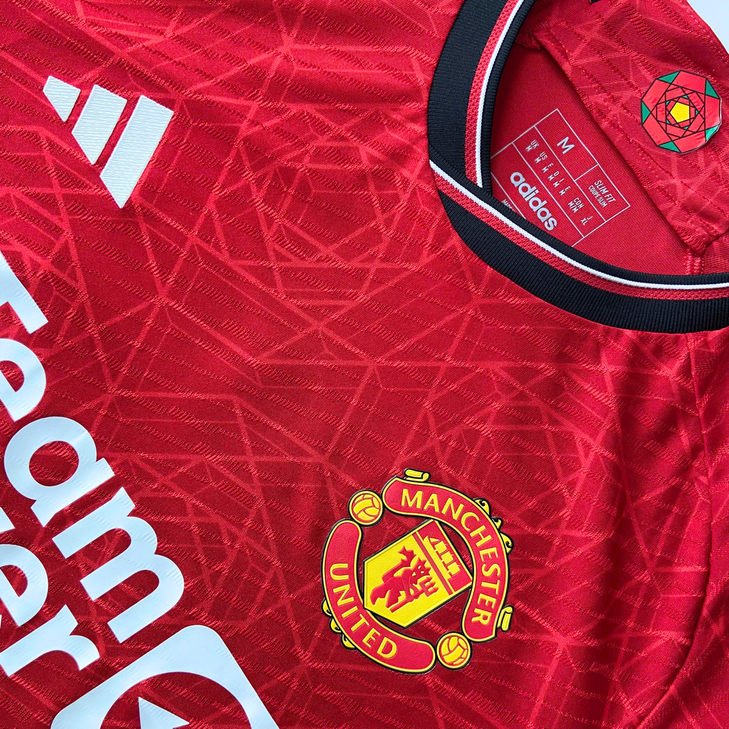 ÁO BÓNG ĐÁ MU 2023/24 CHÍNH HÃNG SÂN NHÀ PLAYER IN MOUNT #7 VÀ LOGO NHA - IN3520 (KHÔNG TAG)