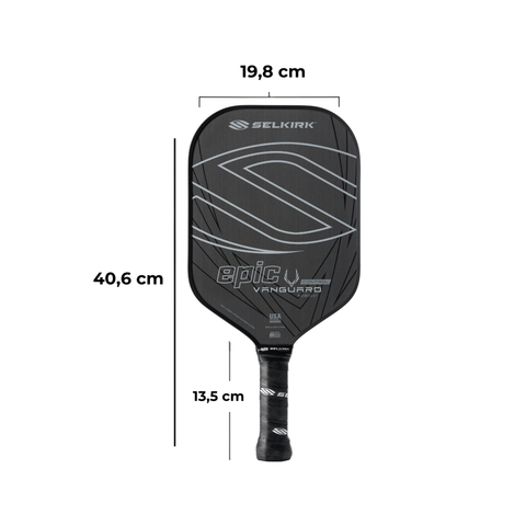 VỢT PICKLEBALL SELKIRK VANGUARD CONTROL - EPIC - RAW CARBON - MIDWEIGHT