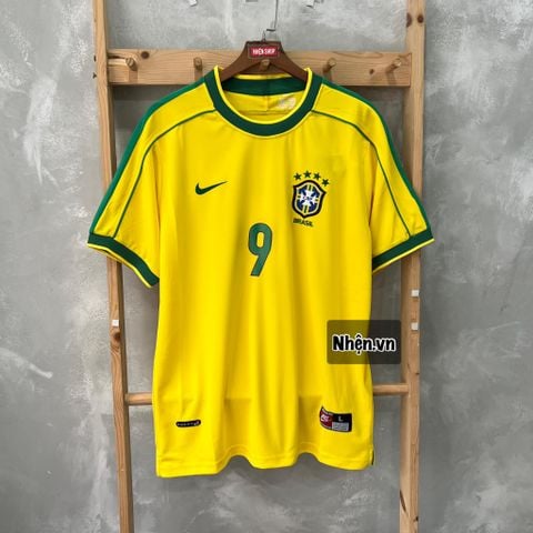 ÁO ĐẤU BRAZIL SÂN NHÀ RETRO 1998 - BRAZIL RETRO HOME KIT 1998