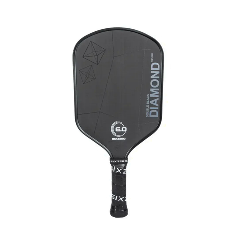 VỢT PICKLEBALL SIX ZERO DOUBLE BLACK DIAMOND CONTROL - BLACK WITH WHITE 6.0 LOGO