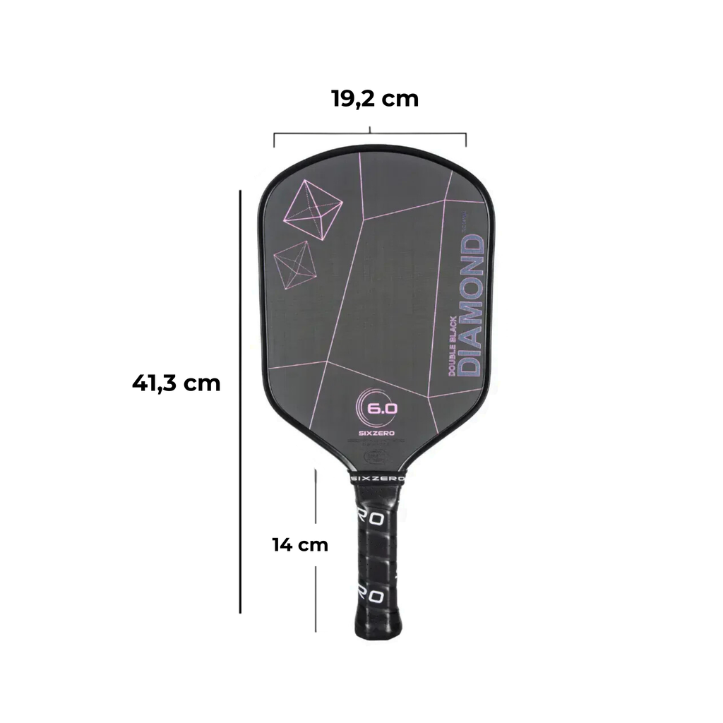 VỢT PICKLEBALL SIX ZERO DOUBLE BLACK DIAMOND CONTROL - CHERRY BLOSSOM PINK (VIỀN ĐEN)