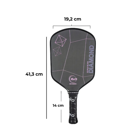 VỢT PICKLEBALL SIX ZERO DOUBLE BLACK DIAMOND CONTROL - CHERRY BLOSSOM PINK (VIỀN ĐEN)