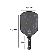 VỢT PICKLEBALL SIX ZERO DOUBLE BLACK DIAMOND CONTROL - CHERRY BLOSSOM PINK (VIỀN ĐEN)