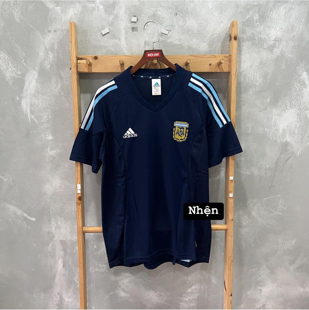 ÁO ĐẤU ARGENTINA 2002 RETRO HÀNG THÁI SÂN KHÁCH XANH ĐEN