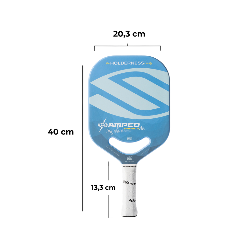 VỢT PICKLEBALL SELKIRK AMPED PRO AIR - EPIC - HOLDERNESS XANH DƯƠNG