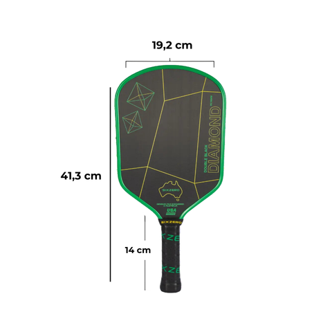 VỢT PICKLEBALL SIX ZERO DOUBLE BLACK DIAMOND CONTROL - GREEN AND GOLD AUSTRALIA