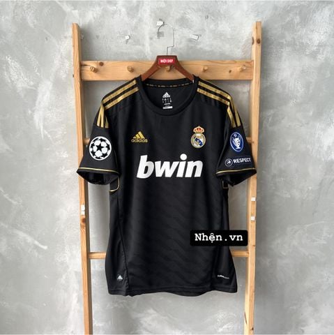 ÁO ĐẤU REAL MADRID 2011/12 RETRO HÀNG THÁI SÂN NHÀ KHÁCH ĐEN