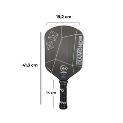 VỢT PICKLEBALL INFINITY EDGELESS SIX ZERO DOUBLE BLACK DIAMOND CONTROL - BLACK WITH WHITE 6.0