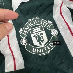 ÁO ĐẤU MANCHESTER UNITED SÂN KHÁCH XANH RÊU BẢN PLAYER - LOGO ÉP MÙA GIẢI 2023/2024