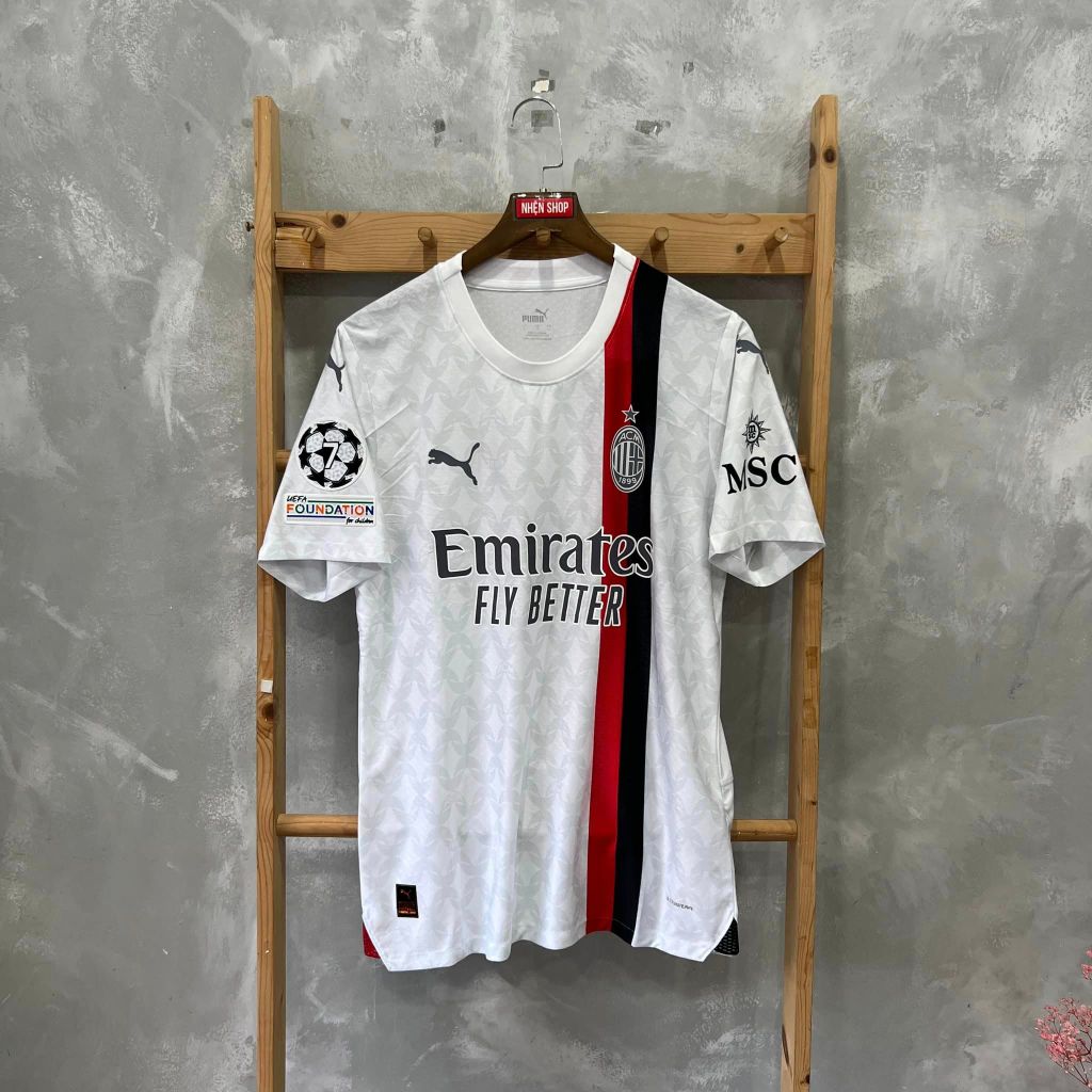 ÁO ĐẤU AC MILAN 2023/24 HÀNG THÁI SÂN KHÁCH TRẮNG PLAYER