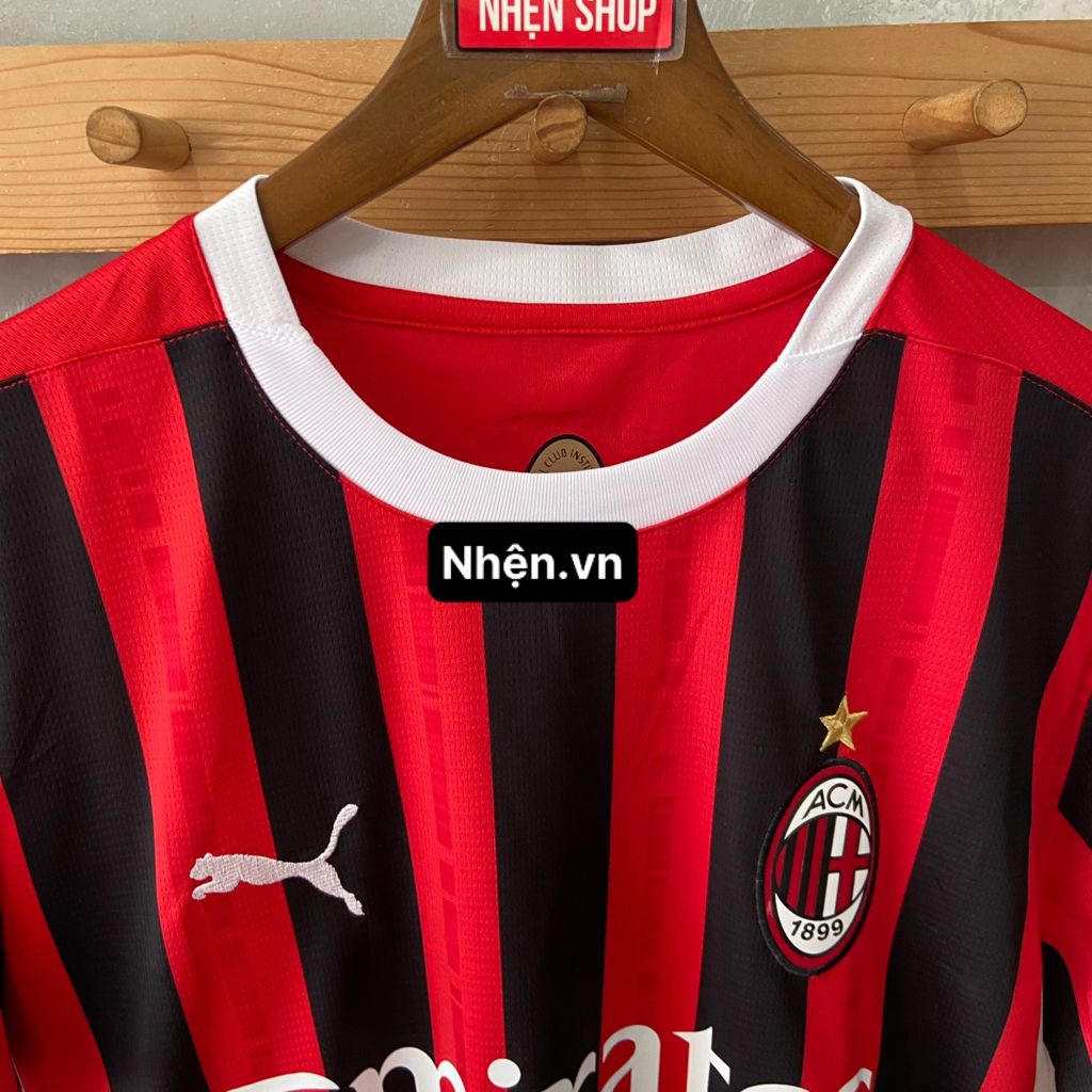 ÁO ĐẤU AC MILAN 2024/25 HÀNG THÁI SÂN NHÀ ĐỎ ĐEN FAN