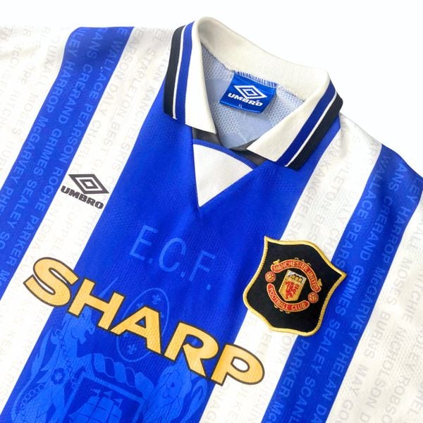 ÁO BÓNG ĐÁ MANCHESTER UNITED RETRO 1994/96 CHÍNH HÃNG SÂN KHÁCH CANTONA #7 - SIZE XL (US)