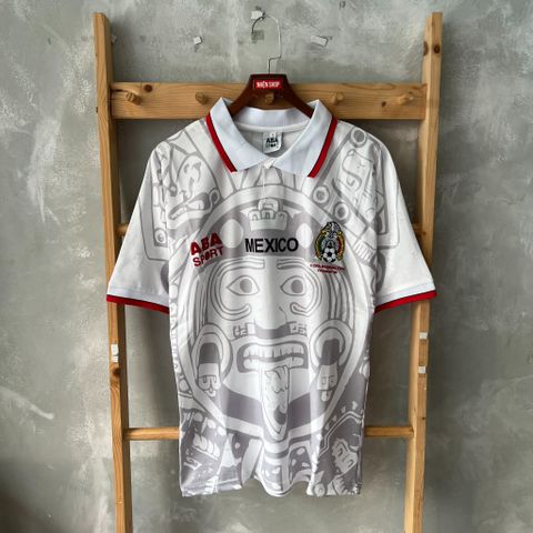 ÁO ĐẤU MEXICO 1998 RETRO HÀNG THÁI SÂN KHÁCH TRẮNG