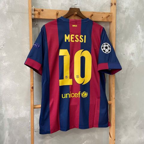 ÁO ĐẤU BARCELONA 2014/15 RETRO HÀNG THÁI SÂN NHÀ IN FULL LOGO CHI TIẾT CK & MESSI #10