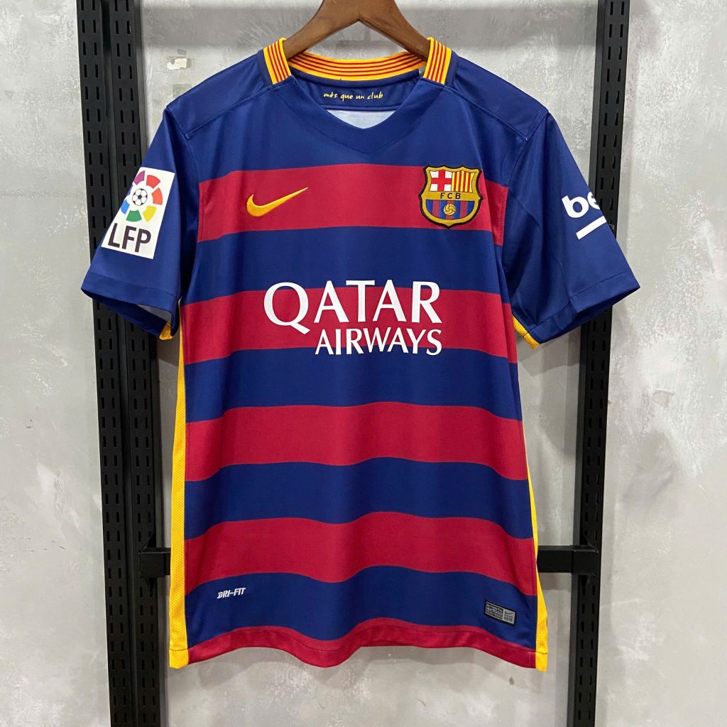 ÁO ĐẤU BARCELONA 2015/16 RETRO HÀNG THÁI SÂN NHÀ ĐỎ PHỐI XANH