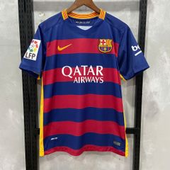 ÁO ĐẤU BARCELONA 2015/16 RETRO HÀNG THÁI SÂN NHÀ ĐỎ PHỐI XANH