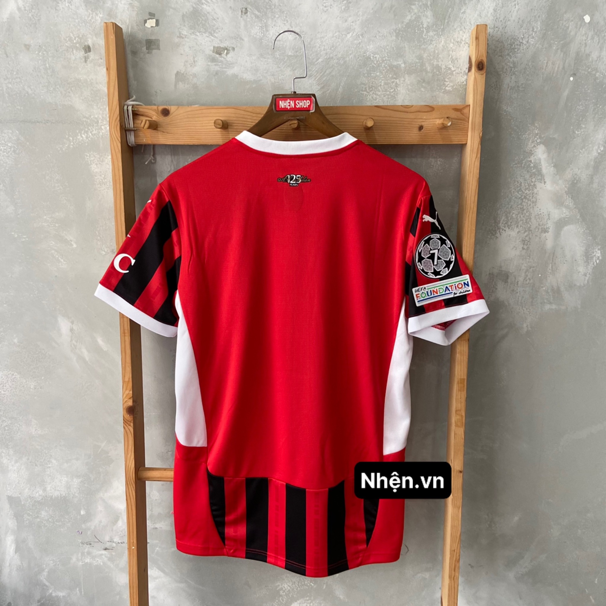 ÁO ĐẤU AC MILAN 2024/25 HÀNG THÁI SÂN NHÀ ĐỎ ĐEN FAN