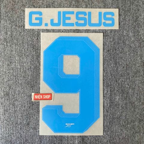NAMESET G.JESUS 9 AUTHENTIC ARSENAL SÂN KHÁCH XANH LÁ 2023/24 UCL & FA CUP