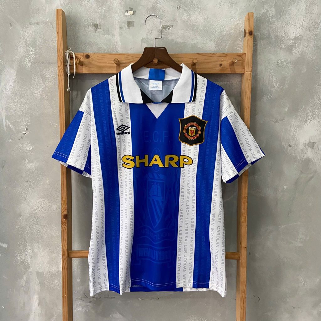 ÁO ĐẤU MANCHESTER UNITED 1994/96 RETRO HÀNG THÁI SÂN KHÁCH XANH DƯƠNG