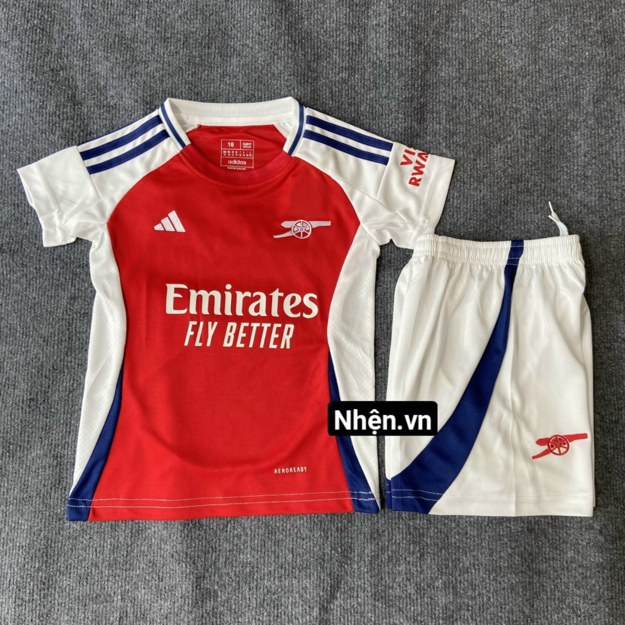 BỘ ĐẤU TRẺ EM ARSENAL 2024/25 HÀNG THÁI SÂN NHÀ ĐỎ FAN